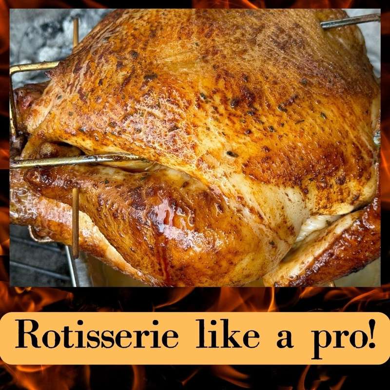 Lifespace Rotisserie Ring for 57cm Kettle Braai with Motor, Shaft & Prongs