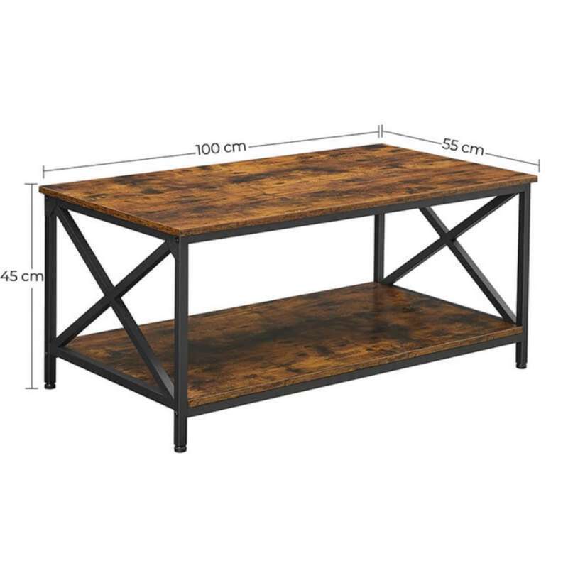 Lifespace Rustic Industrial Centre Coffee Table