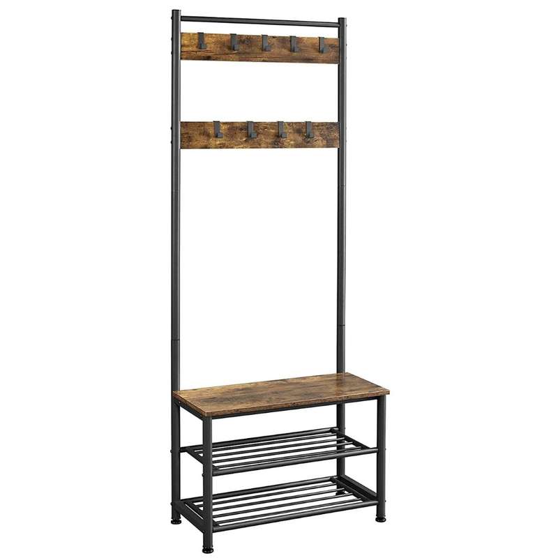 Lifespace Rustic Industrial Hall Stand & Shoe Rack