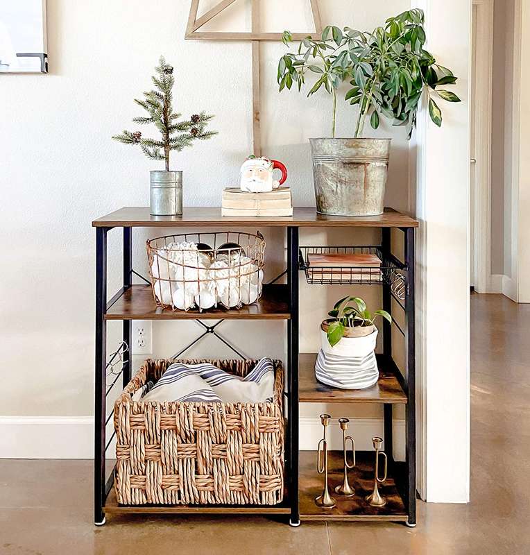 Lifespace Rustic Industrial Kitchen Utility Shelf