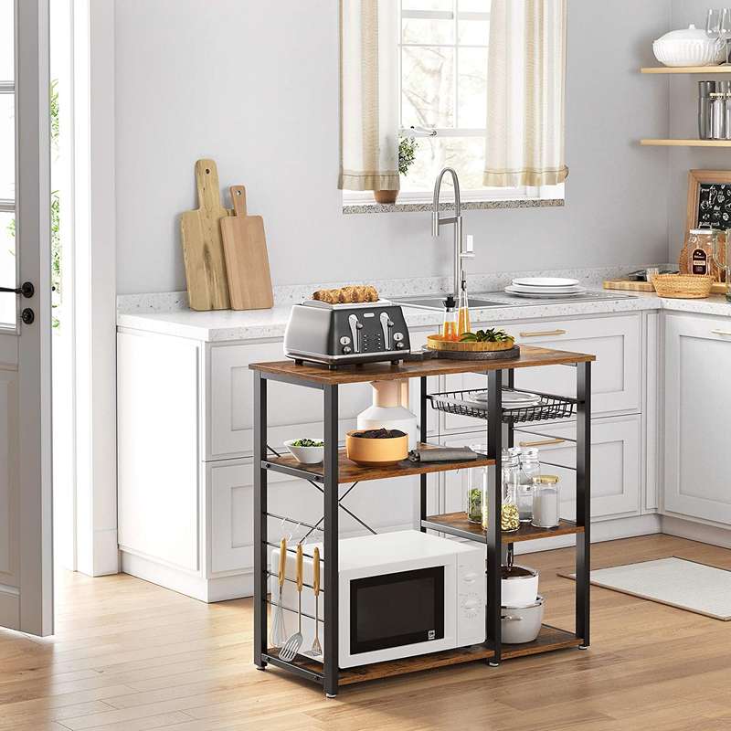 Lifespace Rustic Industrial Kitchen Utility Shelf