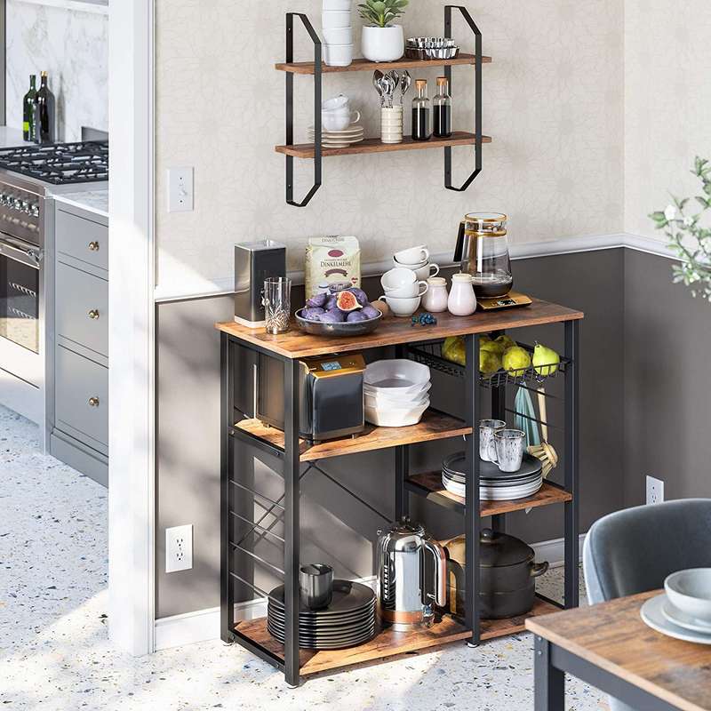 Lifespace Rustic Industrial Kitchen Utility Shelf