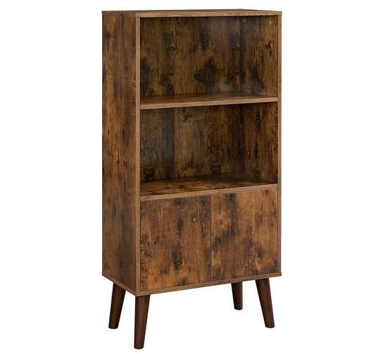 Lifespace Rustic Industrial Retro Bookshelf Cabinet