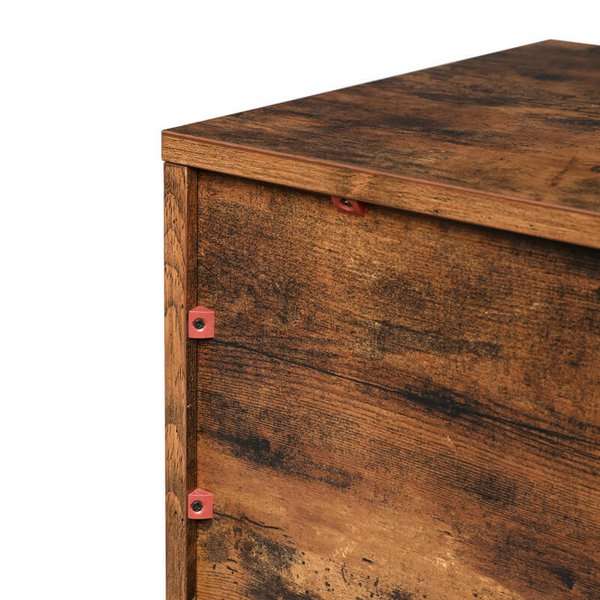 Lifespace Rustic Industrial Retro Bookshelf Cabinet