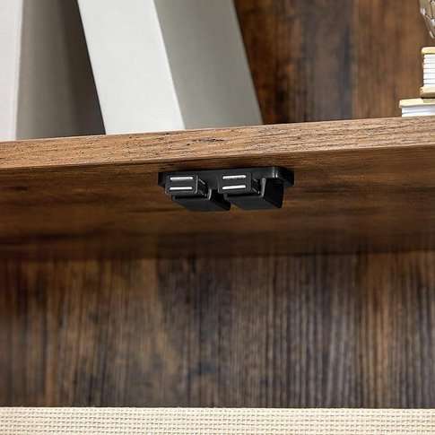 Lifespace Rustic Industrial Retro Bookshelf Cabinet