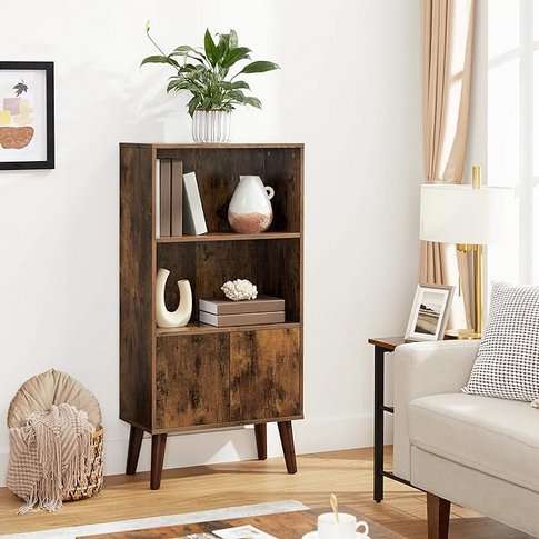 Lifespace Rustic Industrial Retro Bookshelf Cabinet