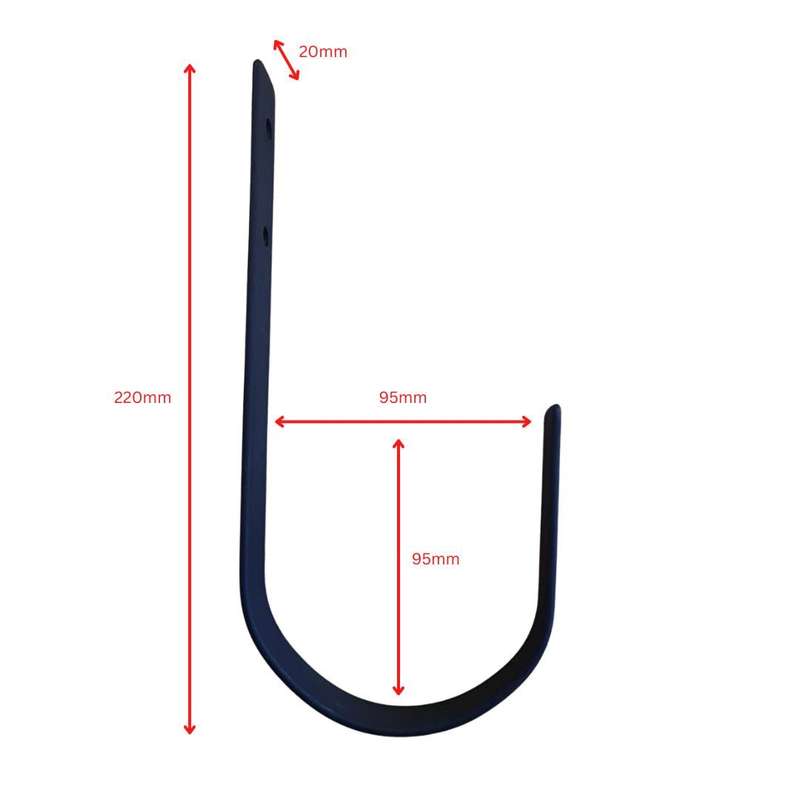 Lifespace Rustic Industrial Utility J-Hook - 3 pack