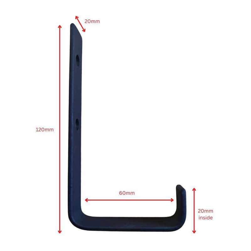 Lifespace Rustic Industrial Utility L-hook - 3 pack