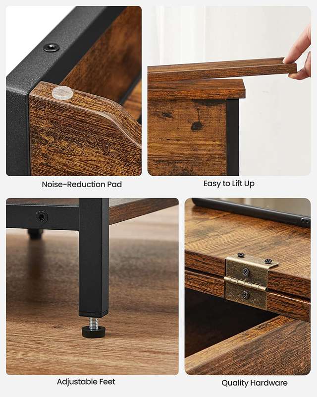 Lifespace Side Table with Power Outlet & USB Charging Ports