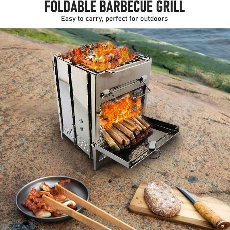 Lifespace Stainless Steel Camping & Hiking Stove in Carry Bag