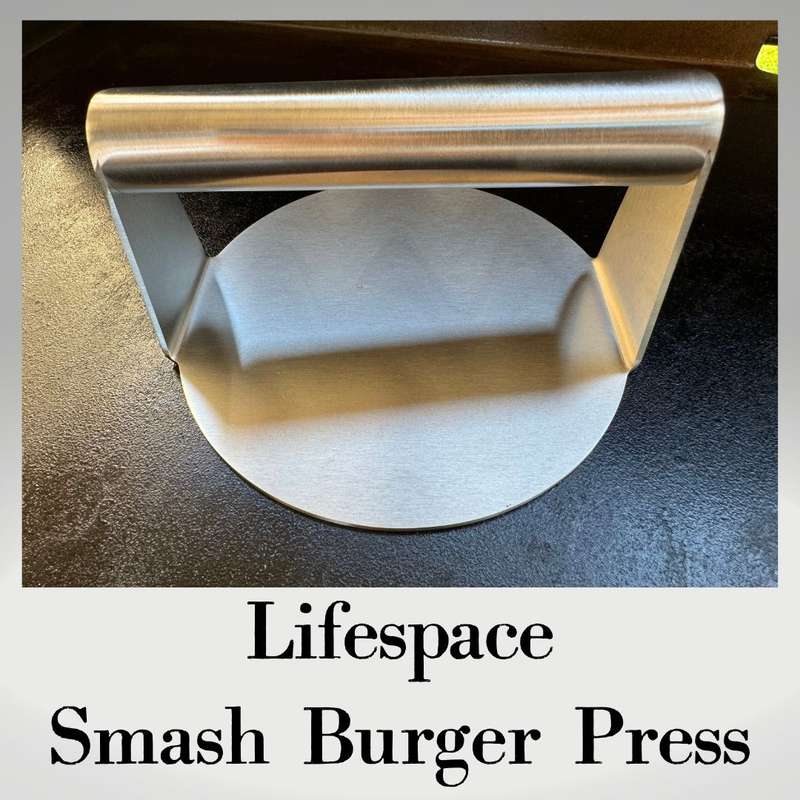 Lifespace Stainless Steel Smash Burger Braai Press