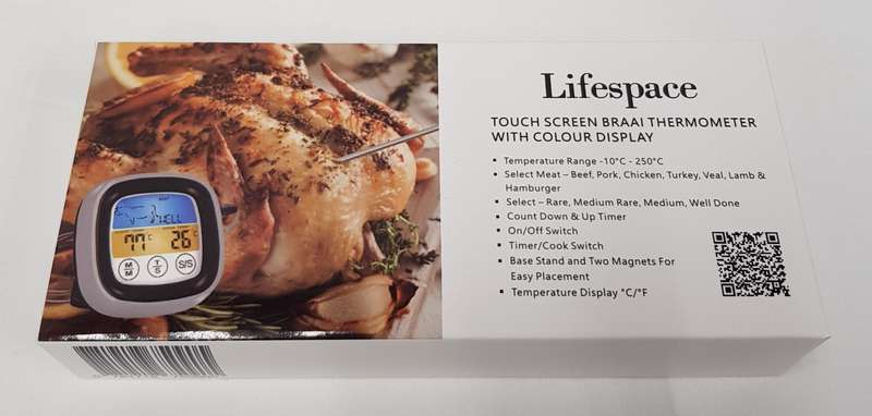 Lifespace Touch Screen Digital Thermometer with Timer & Probe