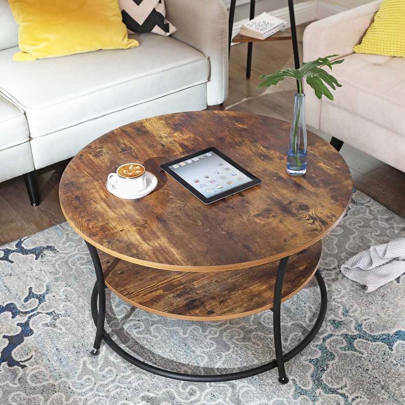Lifespace Unique Living Room Round Low Height Coffee Table