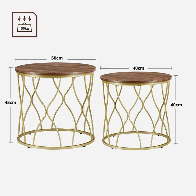 Lifespace Unique Round Nesting Tables - Set of 2