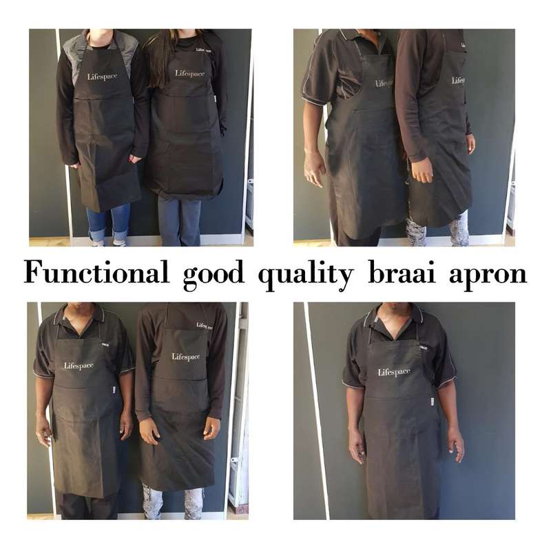 Lifespace Unisex Chef Apron w/ 2 Pockets for Braai, BBQ, Baking, Kitchen, Workshop & Crafting