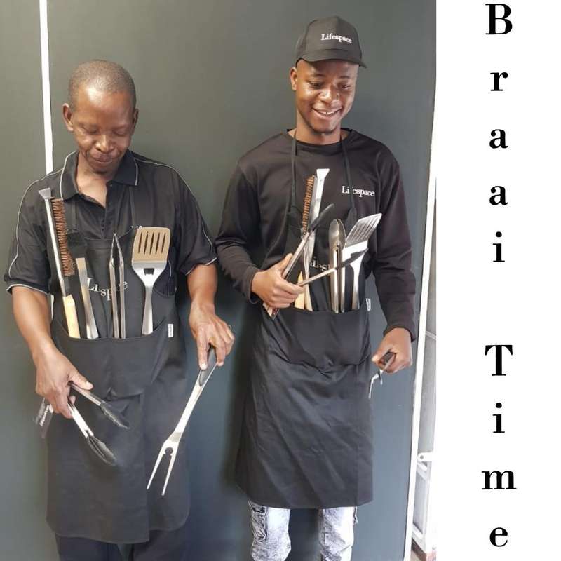 Lifespace Unisex Chef Apron w/ 2 Pockets for Braai, BBQ, Baking, Kitchen, Workshop & Crafting