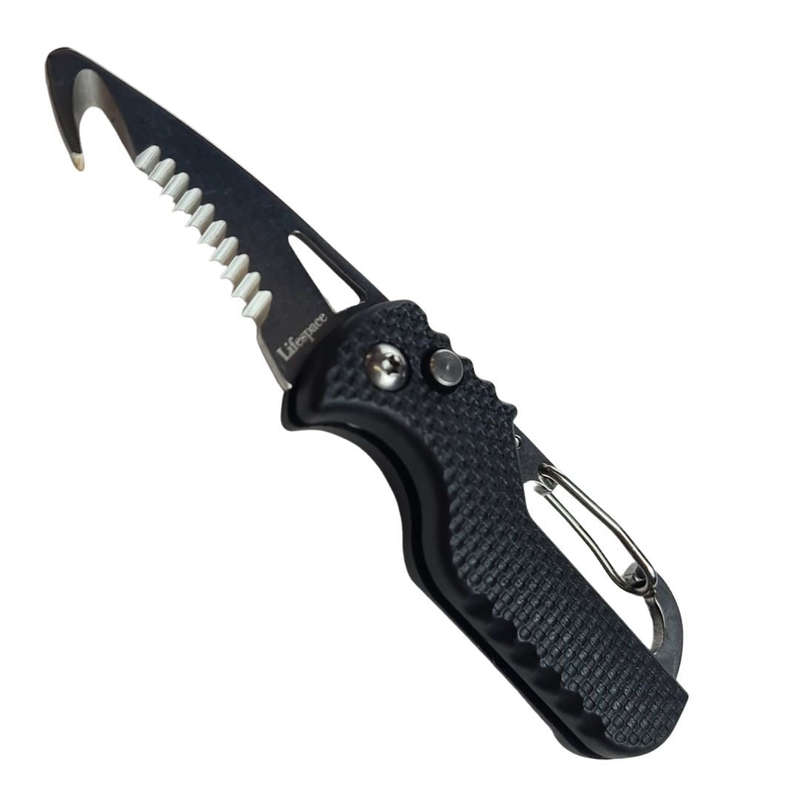 Lifespace Utility Keychain Knife / Seatbelt Cutter with Carabiner 1 pack
