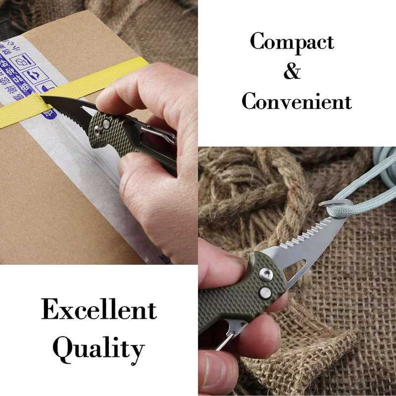 Lifespace Utility Keychain Knife / Seatbelt Cutter with Carabiner 1 pack