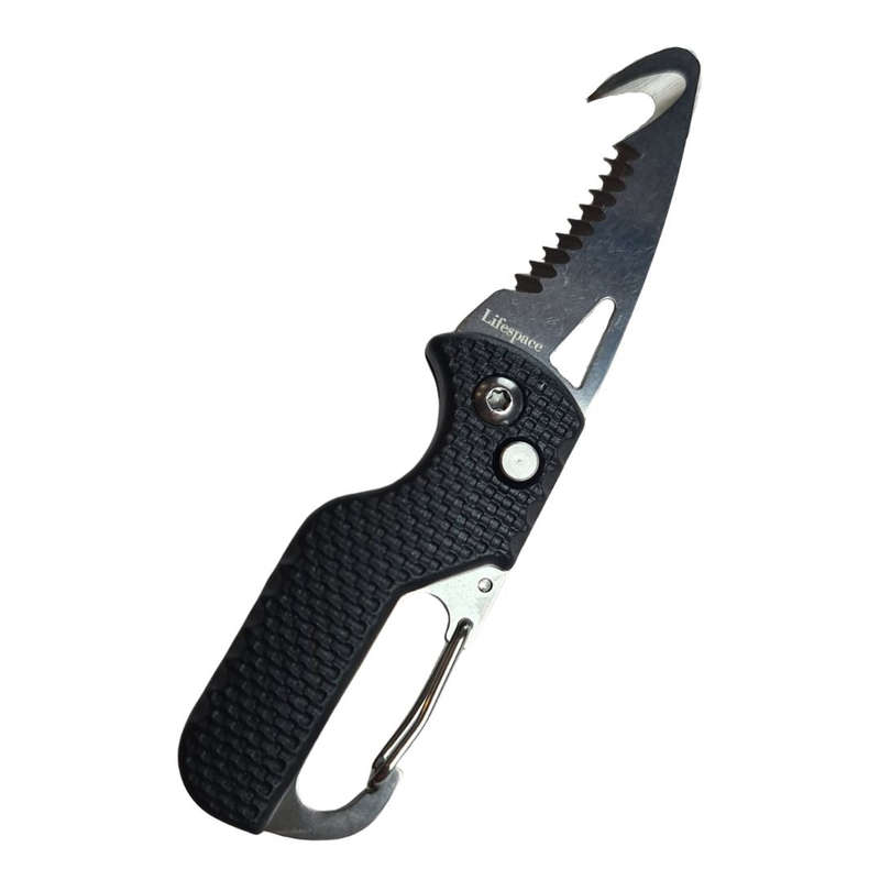 Lifespace Utility Keychain Knife / Seatbelt Cutter with Carabiner 1 pack