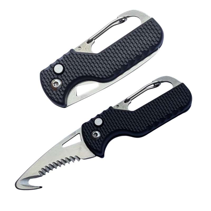 Lifespace Utility Keychain Knife / Seatbelt Cutter with Carabiner 1 pack