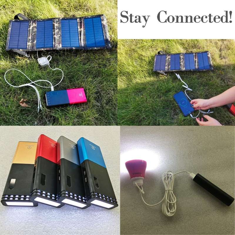 Lifespace VG Solar Power Kit with Solar Panel, Power Banks & Accessories Red
