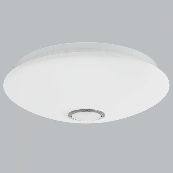 Metal Ceiling Fitting with Opal Polycarbonate Cover and Bluetooth Speaker CF083 WH