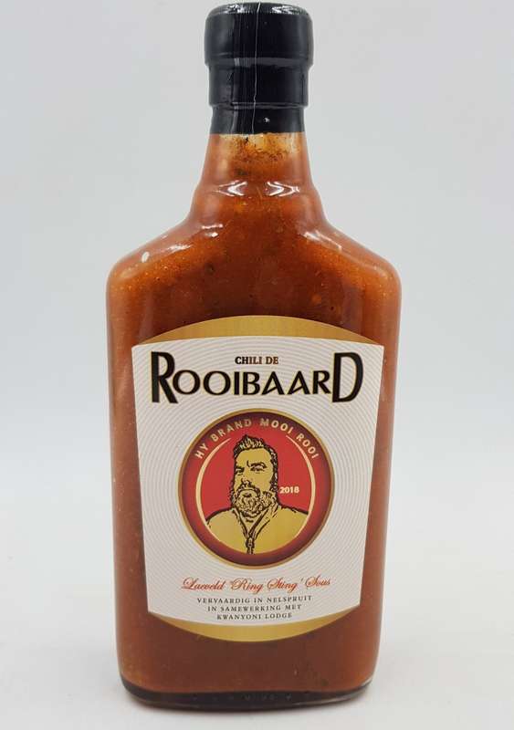 Rooibaard Original Chilli Sauce - "Hy Brand Mooi Rooi" - 375ml
