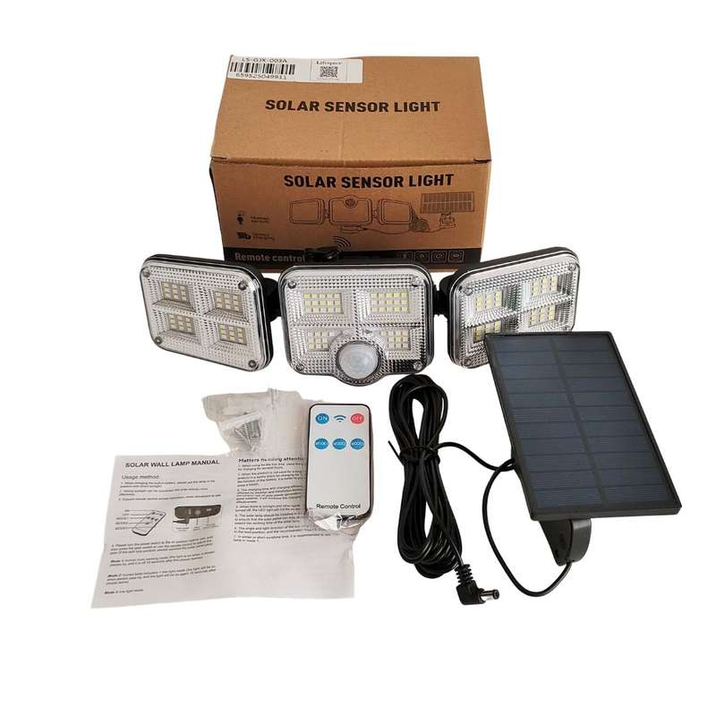 Lifespace 210 LED Solar Sensor Light with Three Heads