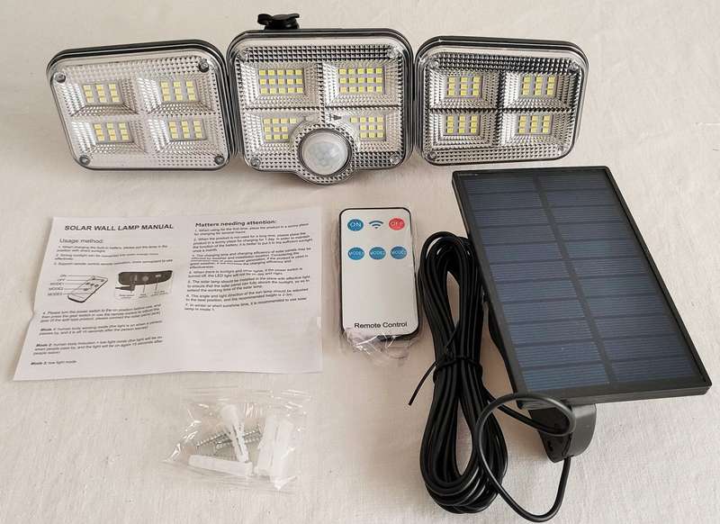 Lifespace 210 LED Solar Sensor Light with Three Heads