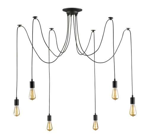 Spider Web Metal Cord Pendant -6 Light