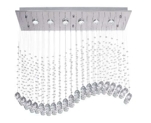 Stainless Steel with Crystals -6 x 50W GU10 (Not included)