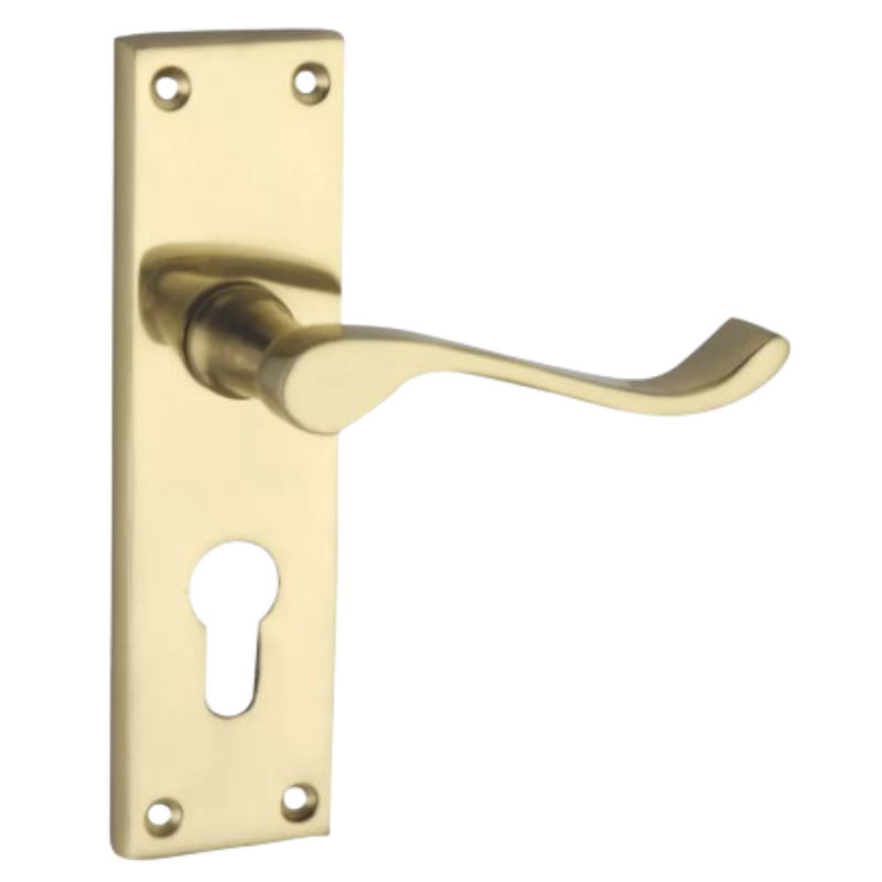 Timeless Victorian lever handle on square back plate 150mm