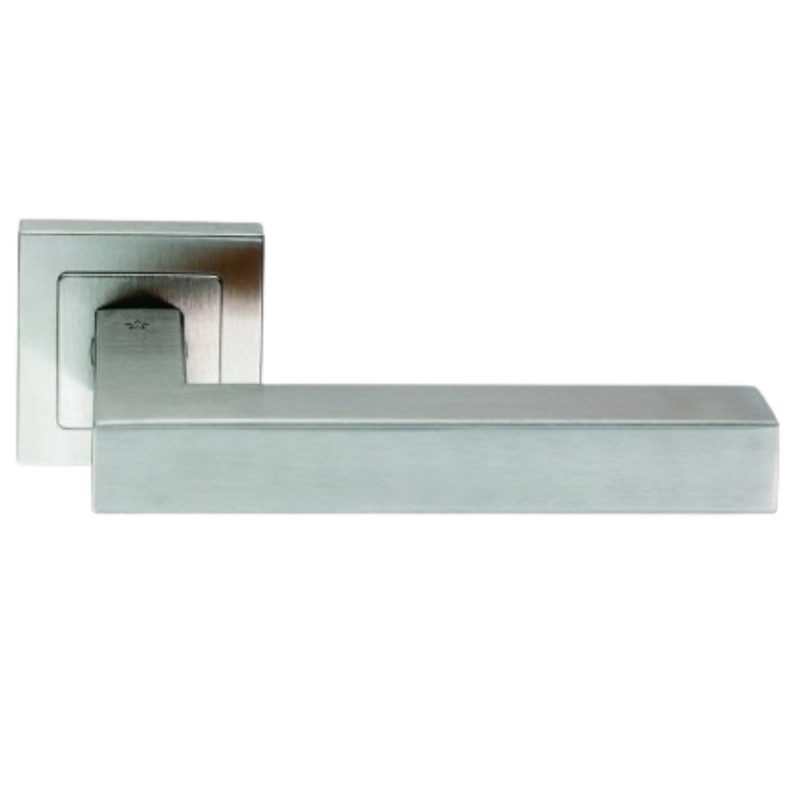 Italian square lever handle on square rose