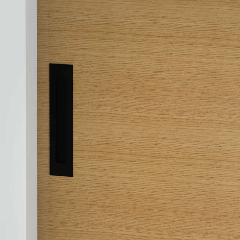 Flush Handle in Matt Black - 224mm