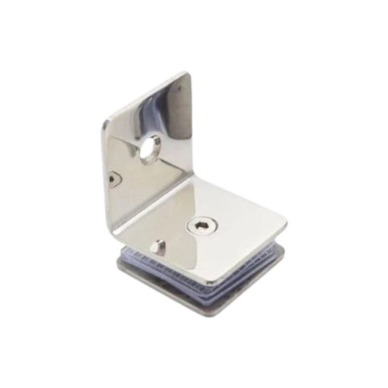 90° Wall to Glass "L" clamp Single Fix (Gr304 stainless steel)