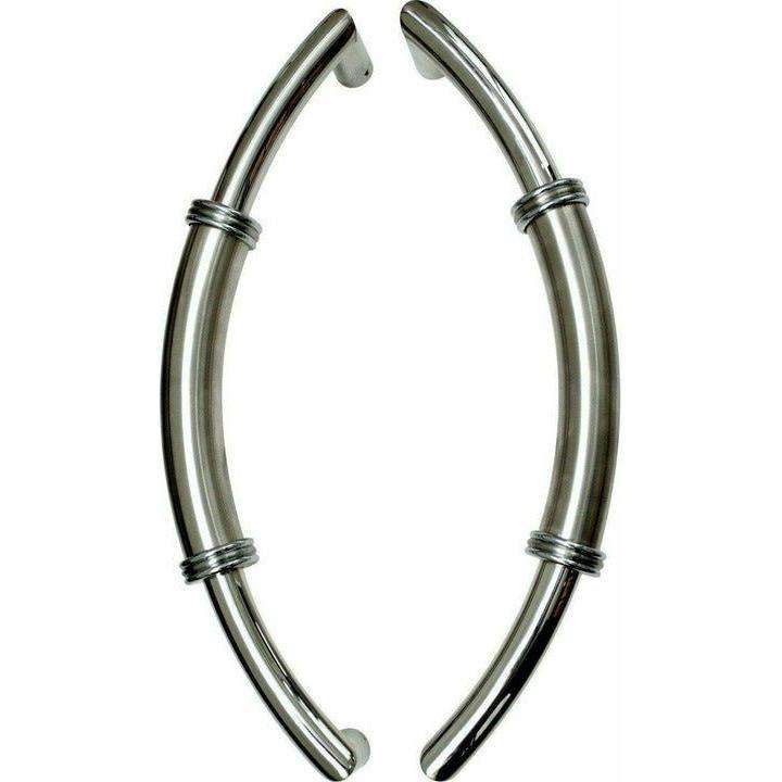 Semi "C" shaped pull handle - two-tone.