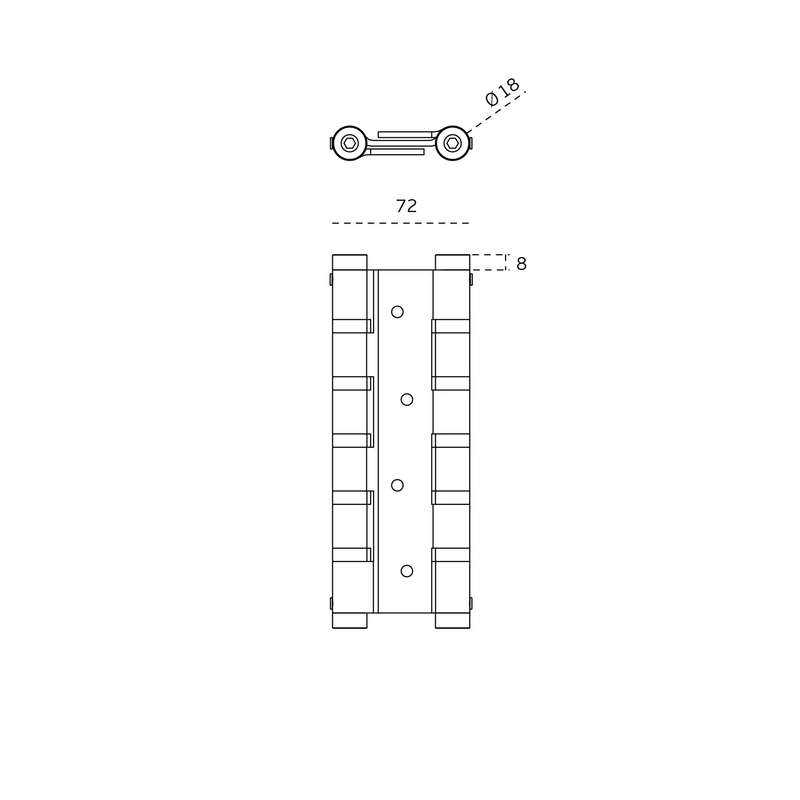 Heavy Duty Double Action Hinge - Each
