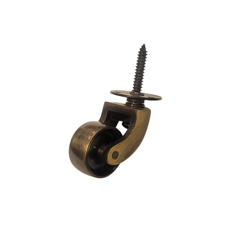Solid Brass Castor Wheel - Screw-in
