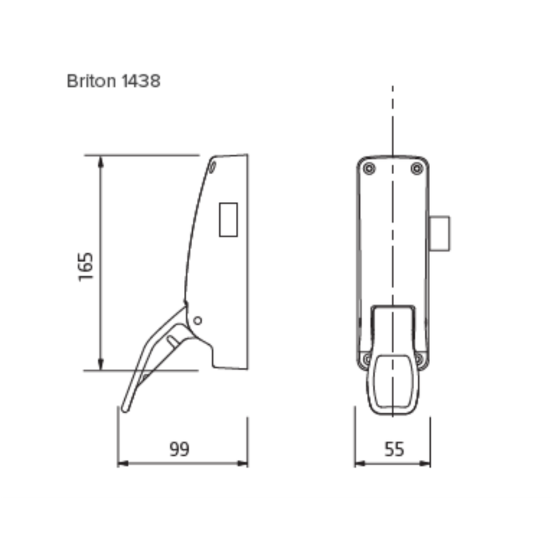 Briton Push Pad with latch