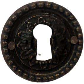 Antique Cupboard Key Plate Round