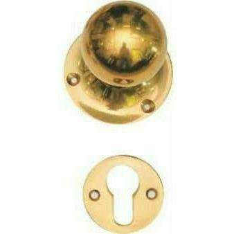 Round solid brass knob