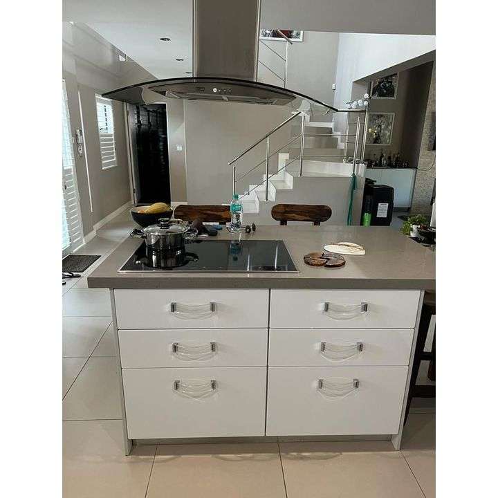 Bent glass cupboard handle - made with REAL glass