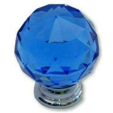 Crystal knob ball type - blue