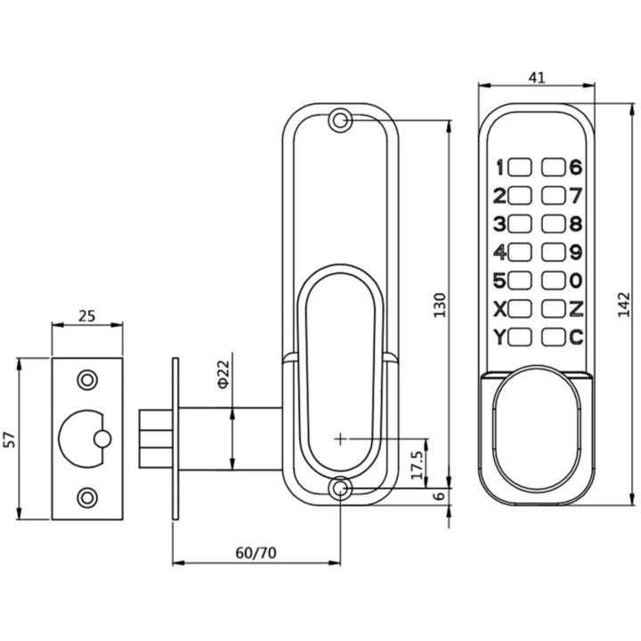 Digital Keypad Lock - Large