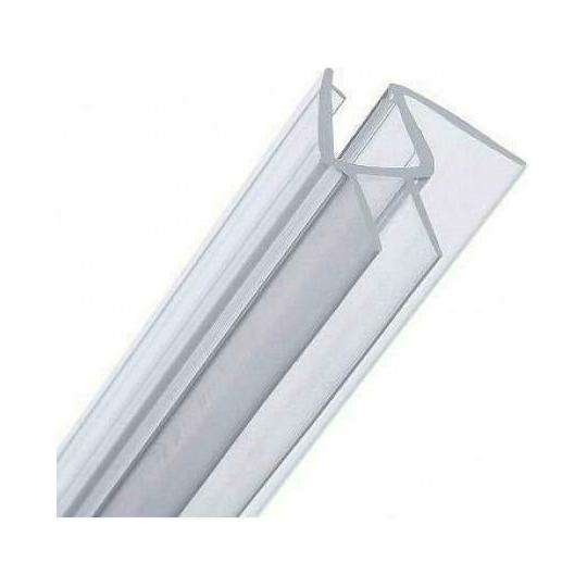 DRIP AND WIPE SHOWER SEAL WITH HARD LIP - 2.5m length