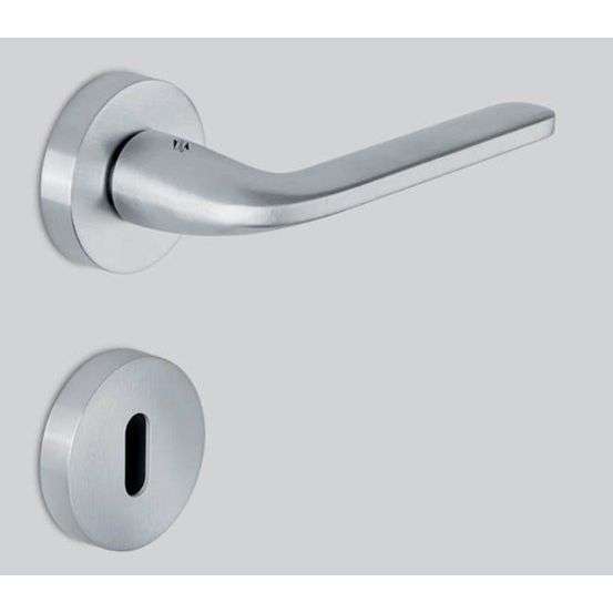 Italian lever handle on round rose - "Roboquattro" series by Columbo Designs