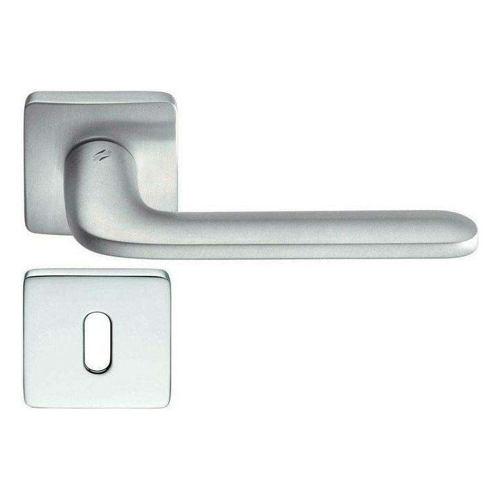 Exclusive Italian lever handle on square rose