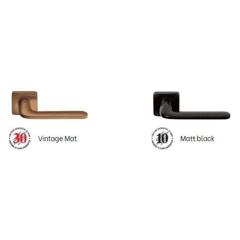 Exclusive Italian lever handle on square rose