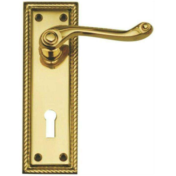 Georgian lever handle on plate