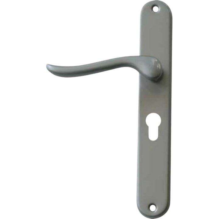 Matt Chrome Classic Door Handles on Back Plate